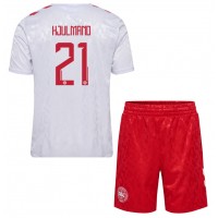 Camisa de time de futebol Dinamarca Morten Hjulmand #21 Replicas 2º Equipamento Infantil Europeu 2024 Manga Curta (+ Calças curtas)